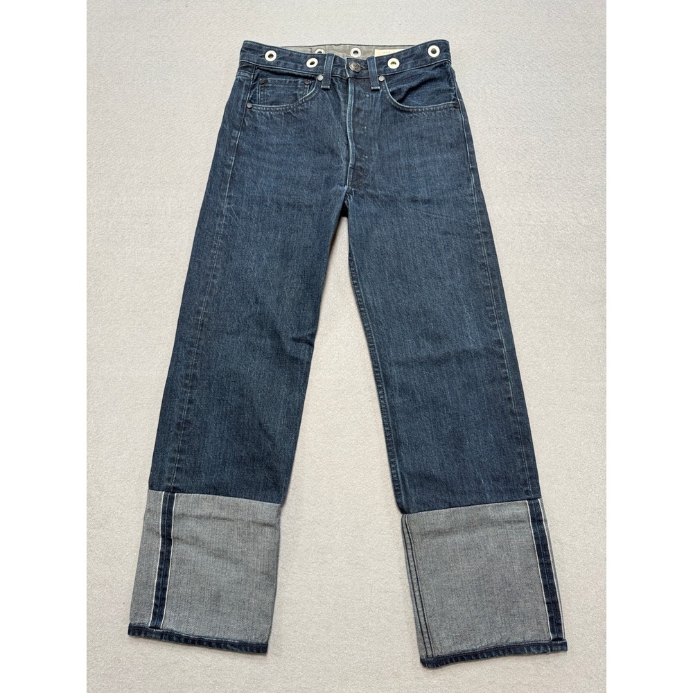 Rag & Bone Jeans Womens 23 Blue Dark Wash Button Fly Custom Selvedge Made in USA